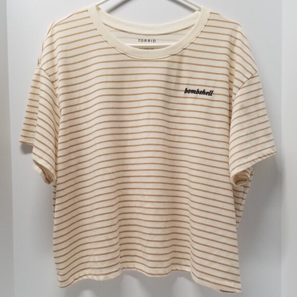 Torrid Bombshell Signature Jersey Crew Neck Crop Tee - Picture 1 of 13